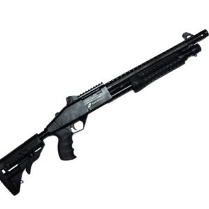 ESPINGARDA CBC PUMP MILITARY CAL.12  16 POLEGADAS  CORONHA RETRATIL  FULL ACESSÓRIOS